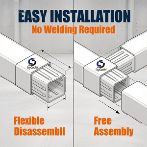 Connecteurs d'angle carrés en plastique 4 voies 20x20 25x25 blancs pour tubes en acier inoxydable - Product Image 3