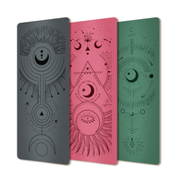 Tapis de yoga en PU à intégration verticale, prix compétitif, base en caoutchouc naturel, logo en relief pour les entreprises B2B soucieuses du prix