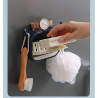 Boîte à savon de salle de bain avec crochet mural récipient à savon de cuisine accessoires pour la maison garder au sec porte-savon