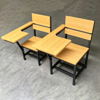 Nouvelle Arrivée Chaises d'école en bois pour étudiants, chaise individuelle avec tablette d'écriture, chaise de formation avec table intégrée pour les Philippines