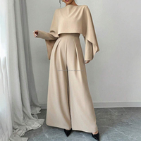 Combinaison élégante sur mesure pour femme, col bateau, taille haute, jambes larges, pour soirée formelle ou fête, une pièce
