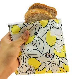 2024 Eco-Friendly Kids Insulated Sandwich Bag Baby Food Container with Zipper Closure Foldable Reusable Snack Food Bag