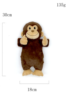 Chất Lượng Cao Funny <span class=keywords><strong>Monkey</strong></span> Squeak Tương Tác Không Thể Phá Hủy Plush Đồ Chơi Con Chó Đồ Chơi - Product Image 2