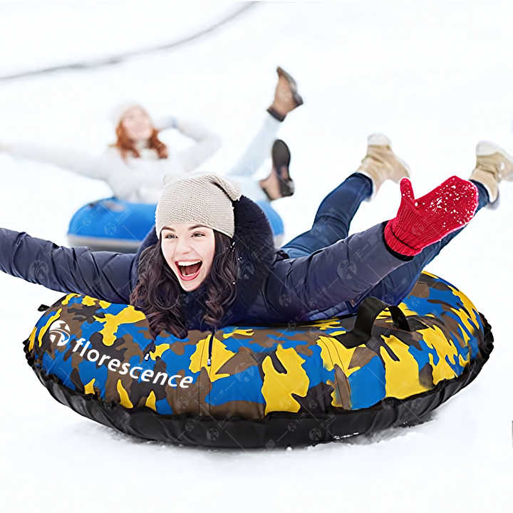 Adult Two Rider Inflatable Rubber Snow Tube with Nylon Cover 70-130cm ...