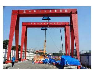 เครนโครงเหล็กเดี่ยวแบบแกนเดี่ยวมาตรฐาน ISO ขนาด 1-20 ตัน ปรับระยะได้ 7-30 เมตร สำหรับคลังสินค้า/ท่าเรือ ยกของน้ำหนักเบา - Product Image 1