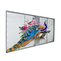 PH3.91-7.81 de fenêtre rideau en verre HD5000nits a mené les panneaux de mur visuels l'écran transparent de la maille LED pour la publicité de magasin