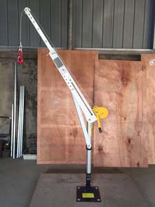 400kg 500kg Mini grue pliante 360 rotation bras télescopique petite grue à bossoir pour ferme balcon toit Construction tambour à huile levage - Product Image 2