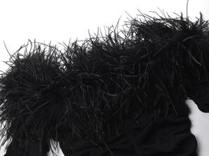 Maglione da Donna 2026 <span class=keywords><strong>con</strong></span> Scollo a Barca, Aderente, Decorato <span class=keywords><strong>con</strong></span> <span class=keywords><strong>Piume</strong></span>, Maniche Lunghe, Tinta Unita - Product Image 4