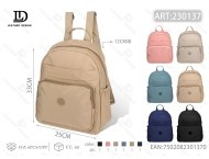 Zaino da donna in tela lavata, media capacità, chiusura con cerniera, stile casual, per tutte le stagioni, con tracolla - Product Image 1