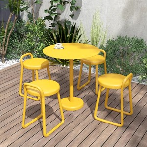 Açık bahçe masa ve sandalye kombinasyonu eğlence demir küçük yuvarlak masa açık demir açık masa ve sandalye - Product Image 1