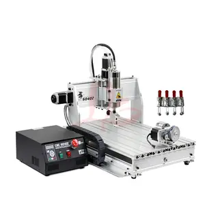 3Axis 4 Sumbu 6040 800W CNC Router Engraver Air Cooled Penggilingan dan Frill Mesin untuk Logam Pcb aluminium