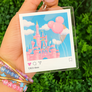 Tùy chỉnh lâu đài Acrylic <span class=keywords><strong>Keychain</strong></span> trong suốt <span class=keywords><strong>Mickey</strong></span> bóng hình ảnh khung quyến rũ công viên chủ đề lưu niệm Túi phụ kiện - Product Image 3