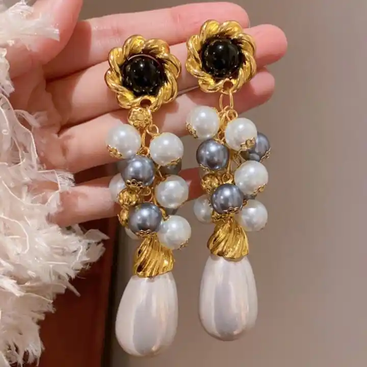 Pearl Hoop Earrings | Costume Jewellery Earrings | Online – FIRST SIN |  Jewellery
