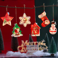 Weihnachtsbaum-Hänge-LED-Dekorationslichter, Schneemann- & Schneeflockenformen, Innenbeleuchtung, Weihnachts-Feiertagsdekoration für Zuhause und Partys
