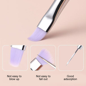 Ensemble de pinceaux pour nail art Aurora Beauty avec manche en métal et tube en aluminium pour les designs d'ongles à effet dégradé, à effet estompé et à la photothérapie - Product Image 4