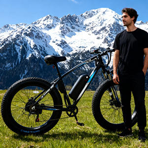 משלוח מהיר אופני שטח חשמליים 26 אינץ' אופני קרוזר חשמליים 48V 500W אופני שטח רחבים מסגסוגת אלומיניום הכי אטרקטיביים - Product Image 2