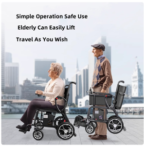 Fauteuil roulant électrique en fibre de carbone ultra-léger Fauteuil roulant électrique portable Fauteuil roulant de voyage pour personnes âgées avec batterie au lithium - Product Image 6