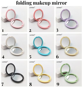 Private Label Makeup Mini Small <strong>Mirror</strong> Hand ABS Double Side <strong>Foldable</strong> Portable Pocket Compact Travel Size Cosmetic Round <strong>Mirror</strong> - Product Image 6