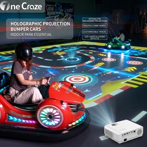 Jeu interactif de projection au sol pour karting et voitures tamponneuses, sur mesure, en PVC, pour parcs d'attractions et aires de jeux, avec défi de course immersif en intérieur - Product Image 1