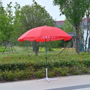 Parasol de plage et de jardin multi-usages 150 cm, rouge, avec trous d'aération, protection UV, tente pare-soleil portable - Product Image 4