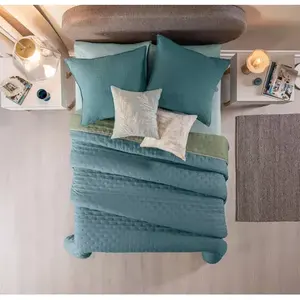 Edredón Acolchado KIORLIA'S 180x235 cm Azul Claro Poliéster para Todas las Temporadas - Product Image 3