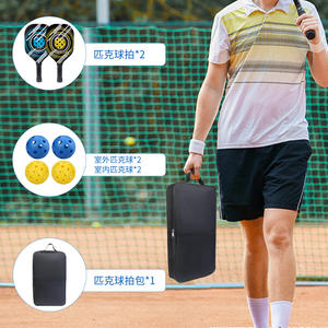 Usine directe personnalisée ensemble de raquette de pickleball en bois de peuplier raquette en bois de sports de plein air avec pickleballs personnalisés - Product Image 5