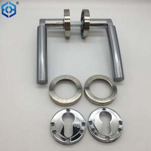 มือจับประตูและหน้าต่างโลหะผสมสังกะสีสีดำแบบเดี่ยว - Product Image 5