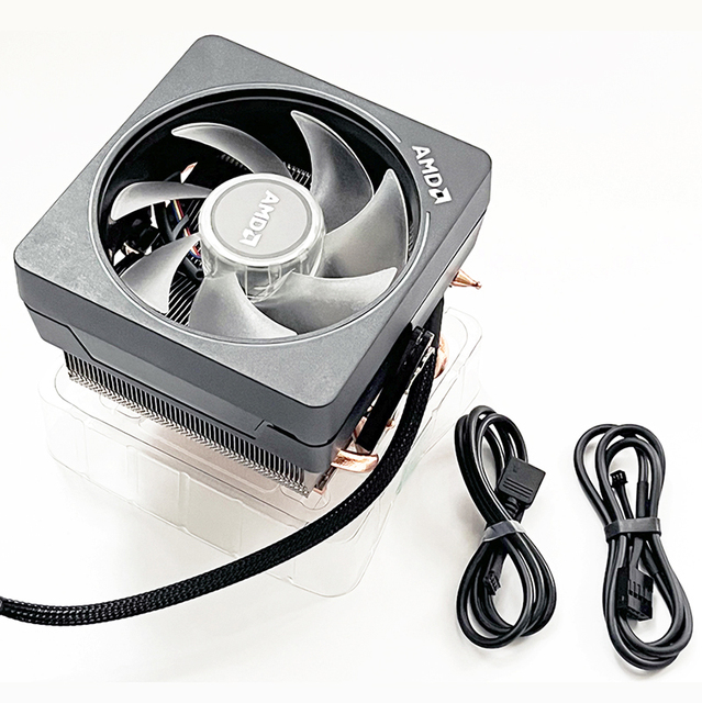 Original AMD Fan Wraith Prism 4 Heat Pipe CPU Cooler with RGB Fan 65W TDP 22dBA Quiet for Computer Case Support AM4/AM5/FM2/FM2+