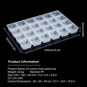 Plato Apilable y Desmontable de 24 Cavidades para Alimentación de Mascotas, para Cachorros en Destete, Comida Húmeda, Ración Diaria - Product Image 2