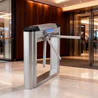 Tourniquet intelligent à trois bras pour contrôle d'accès de sécurité, idéal pour les entrées d'écoles, d'hôpitaux et de communautés, avec LED