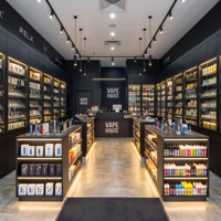 Vitrine de présentation en verre pour magasin de tabac et articles de fumée