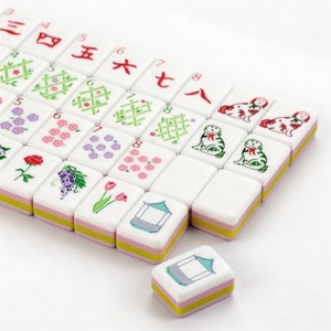 Juego de Mahjong Americano de Lujo y Elegante, Personalizado, de <span class=keywords><strong>4</strong></span> Capas, con Fichas Acrílicas Rosa Claro, 160 Cartas, para Fiestas de Mujeres - Product Image 2