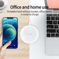 Chargeur de téléphone sans fil ultra-fin portable 15W, chargeur sans fil rapide pour iPhone, téléphones mobiles Galaxy