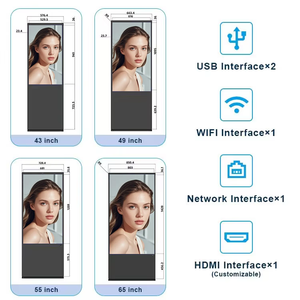 49 Zoll Freistehende 4K LCD Digitale Werbeanzeige Menütafel für Einzelhandelsgeschäfte & Restaurants Cloud-basiertes CMS WLAN NFC - Product Image 2