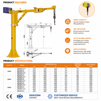 Grue à flèche articulée électrique 300 kg, nouvelle, à colonne, pliable, rotation à 360 degrés, équilibrage intelligent pour atelier