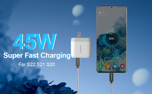 <span class=keywords><strong>Cargador</strong></span> USB-C PowerLot de 45W GaN con <span class=keywords><strong>Cable</strong></span> de 1.8m, Carga Súper Rápida 2.0 para <span class=keywords><strong>Samsung</strong></span> Galaxy S24 S23 S22 Ultra, Z Fold 6, I17 Pro - Product Image 5