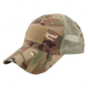 Customized 6 Panel Camo Sports <b>Waterproof</b> Fitted Baseball Cap Curved Brim Tactical Logo Embroidery Men Direct Manufacturer - Product Image 2