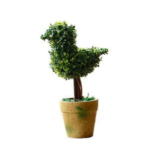 Arbre Topiaire Artificiel en Buis Hautement Résistant aux UV, Type Plante en Herbe Durable, Fil Plastique Vert, Tissu en Soie PE - Product Image 2