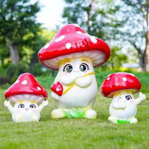 Grande sculpture de champignon en fibre de verre, statue de fruits et légumes, artisanat en résine, statue de <span class=keywords><strong>graffiti</strong></span> personnalisée, art de jardin de centre commercial - Product Image 6