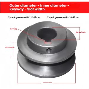 Puleggia di Trasmissione a Scanalatura Singola Tipo A da 70mm per Motori Diesel e Piccoli Macchinari Industriali - Product Image 6