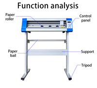Plotter de corte de contorno para computadora pequeña Yinghe (con brazos) YH-630G, 630 mm de ancho de corte, soporte de suelo, 50 m de longitud de corte, papel adhesivo