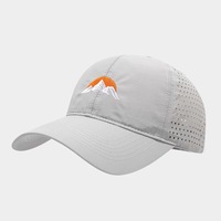 Gorra de Béisbol Deportiva para Senderismo al Aire Libre, con Visera Curva, de Secado Rápido y Transpirable, con Bordado de Montaña al Amanecer