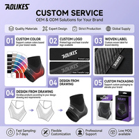 Attelle de cheville de compression Aolikes pour le football, la course, le jogging, le saut, attelle de cheville réglable pour adultes, hommes et femmes 7130
