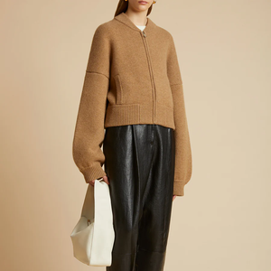 <span class=keywords><strong>Cardigan</strong></span> Casual e di classe <span class=keywords><strong>con</strong></span> <span class=keywords><strong>cerniera</strong></span> intera in maglia di lana 100% per maglione da <span class=keywords><strong>donna</strong></span> - Product Image 1