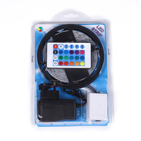 Bande lumineuse LED flexible 5M SMD2835 8mm avec connectivité USB + télécommande IR 24 touches + adaptateur secteur 12V 2A