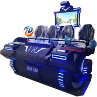 Cinéma de réalité virtuelle 9D avec fauteuil de mouvement VR pour parc à thème, projet de jeu Dark Spaceship 4 places