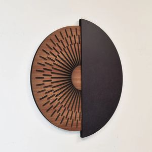 Décoration murale 3D bohème en bois sculpté à la main soleil et lune sculpture d'art <span class=keywords><strong>mural</strong></span> en bois abstrait pour la décoration intérieure - Product Image 5