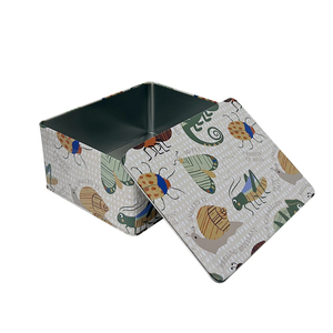 Offres Spéciales boîte carrée en <span class=keywords><strong>métal</strong></span>/boîtes à biscuits carrées bon marché vides/boîte carrée en fer blanc emballage étui de beauté en aluminium - Product Image 3