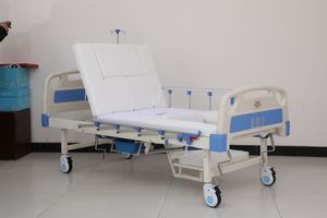Tempat tidur perawatan Manual kasur rumah sakit medis harga pabrik untuk pasien - Product Image 4