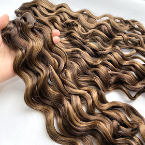 Xu hướng mới vô hình thiên tài xoăn sóng ngang kết cấu sóng nước với phần mở rộng màu balayage với giá nhà máy bán buôn - Product Image 1